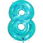 Grabo Balão Foil 40" Nº 8 Tiffany Holográfico - 460000778