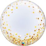 Qualatex Deco Bubble 24" Gold Confetti Dots - 020089727