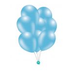 Xiz Party Supplies 8 Balões Metalizado 30 cm Azul Céu - 018009584