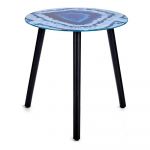 Mesa de Apoio Azul Cristal (40 x 41,5 x 40 cm) - S3608295