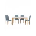 Dkd Decor Conjunto de Mesa com 4 Cadeiras Poliéster Eik Lacado (120 x 75 x 74 cm) - S3022560