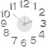 Gift Decor Relógio de Parede Autocolante Prateado Abs Eva (Ø 45 cm) - S3608130
