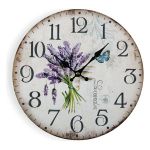 Relógio de Parede Lavender Madeira (4 x 30 x 30 cm) - S3405368