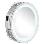 Berilo Espelho de Aumento com led Prata (16,5 x 4 x 16,5 cm) - S3607981