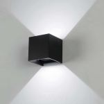 Foxled Aplique LED Cubo Preto Ângulo Ajustável 6W 6000K - 2495 FR