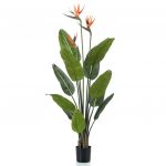Emerald Planta Estrelícia Artificial em Vaso com Flores 120 cm - 428469