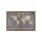 DKD Home Decor Pintura Mapa do Mundo (120 x 4 x 80 cm)