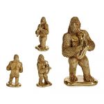 Gift Decor Figura Decorativa Gorila Dourado Resina (18,5 x 38,8 x 22 cm)