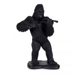 Gift Decor Figura Decorativa Gorila Preto Resina (17 x 41 x 30 cm)