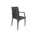 Grandsoleil Cadeira Bistrot com Braços Antracite - BF-GS-S6625Y