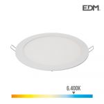 EDM Downlight LED de Encastrar 20W Luz Fria 6.400K 1500 Lumens Branco - ELK31565