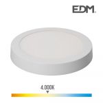 EDM Downlight LED Redondo Parede/teto 20W 4.000K Luz Dia 1500 Lumens Branco - ELK31590