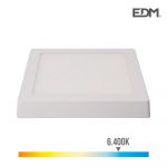 EDM Downlight LED Parede/teto Quadrado 20W 6.400K Luz Fria 1500 Lumens Branco - ELK31595