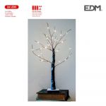 EDM Árvore de Natal Branco Quente 24 Leds a Pilhas 3xAAA 60cm - ELK71515