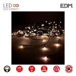EDM Cortina Easy-connect Branco Quente 12 Filas 40 Leds IP44 30V Total 0,72W 2x0,5m - ELK71266