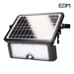 EDM Aplique Solar 10W 1.150 Lumen Recarregavel Sensor Presencial (2-8M) Preto - ELK31844