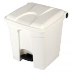 Eurokraftbasic Coletor de Lixo com Pedal, Volume 30 L, Lxaxp 410 x 435 x 400 mm, Branco Branco