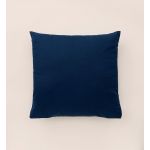 Hévoa Almofada Decorativa Lisa Azul Marinho, Quadrada 45x45 com Enchimento