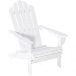 Outsunny Cadeira Adirondack de Madeira Dobrável Cadeira de Jardim com Apoio para os Braços e Encosto Alto 73x73x92cm Branco