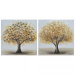 DKD Home Decor Pintura Árvore (40 x 2.5 x 40 cm) (2 pcs) - S3018281