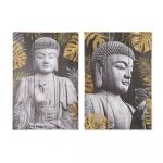 DKD Home Decor Pintura Buda (60 x 2.3 x 90 cm) (2 pcs) - S3018180