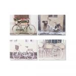 DKD Home Decor Pintura Bicicleta (40 x 1.8 x 30 cm) (4 pcs) - S3018136