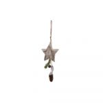 DKD Home Decor Estrela de Natal Poliéster Natural (16 x 16 x 45 cm) - S3024390