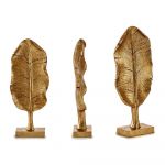 Gift Decor Figura Decorativa Folha Dourado Resina (6,5 x 33,3 x 10 cm) - S3609659