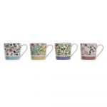 DKD Home Decor Caneca Porcelana Bone China (410 ml) (4 pcs) - S3027072