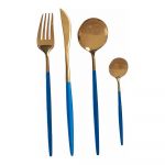 Kinvara Conjunto de Talheres Azul Dourado Aço inoxidável (8 pcs) - S3610010