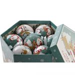 DKD Home Decor Bola de Natal PVC Pai Natal (7 pcs) (7.5 x 7.5 x 12 cm) - S3025040