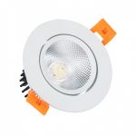 efectoLED Foco Downlight LED 7W Regulável COB Direccionável Circular Branco Corte Ø 70 mm 220-240V AC7 W