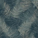 Dutch Wallcoverings Papel de Parede Palm Azul Petróleo - 430634