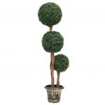 Planta Artificial Buxo em Forma de Esfera com Vaso 119 cm Verde - 336514