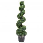 Planta Artificial Buxo em Espiral com Vaso 117 cm Verde - 336504