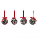 DKD Home Decor Bolas de Natal Pai Natal Pvc (7 Pcs) (7.5 x 7.5 x 12 cm) - S3025041