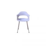 DKD Home Decor Cadeira Metal Cinzento Claro Polipropileno (pp) (57 x 54 x 80 cm) - S3023332