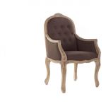 DKD Home Decor Cadeira Linho Madeira da Borracha (63.5 x 49.5 x 102 cm) - S3015634