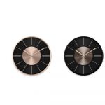 DKD Home Decor Relógio de Parede Preto Cobre Alumínio (30 x 4 x 30 cm) (2 Pcs) - S3026702