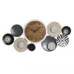 DKD Home Decor Relógio de Parede Metal Madeira (105.4 x 6.5 x 51.5 cm) - S3026632