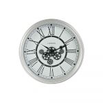 DKD Home Decor Relógio de Parede Branco Cristal Ferro Prateado (60 x 10 x 60 cm) - S3026625