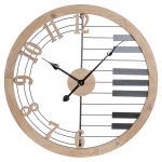 DKD Home Decor Relógio de Parede Preto Ferro Madeira MDF (60 x 4 x 60 cm) - S3016642