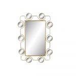 DKD Home Decor Espelho de Parede Preto Pvc Metal Dourado (70 x 2 x 100 cm) - S3022942