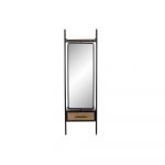 DKD Home Decor Espelho de Pé Preto Madeira Metal Cristal (58 x 30 x 191 cm) - S3019254