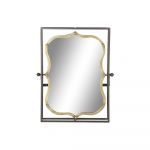 DKD Home Decor Espelho de Parede Preto Metal Dourado (51.5 x 12 x 65 cm) - S3019229