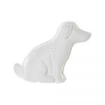 DKD Home Decor Candeeiro de Mesa Branco Porcelana led Cão (25 x 10 x 19 cm) - S3020893
