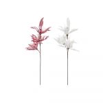 DKD Home Decor Flor Decorativa Branco Cor de Rosa Eva (acetato Vinílico Etileno) (2 Pcs) (30 x 8 x 112 cm) - S3020183
