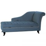 Sofá DKD Home Decor Chaise Longue Azul Metal Madeira Poliéster (165.5 x 69 x 83 cm) - S3023868