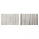 Tapete DKD Home Decor Cinzento Branco (120 x 180 x 0,75 cm) (2 Unidades) - S3038183