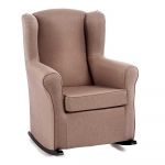 Gift Decor Poltrona Cadeira de Baloiço Bege Poliéster (70 x 97 x 75 cm) - S3608688